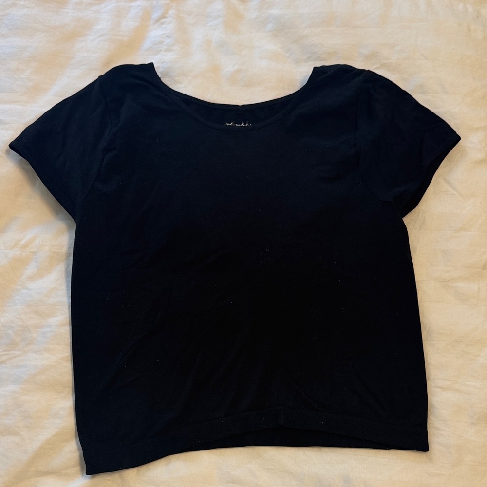 Free People Midnight Black Short Sleeve Tee